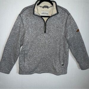 Men's Orvis 1/4 Zip Fleece Lined Classic Pullover
